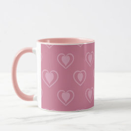 Taza Pink Heart Valentine Coffee Mug