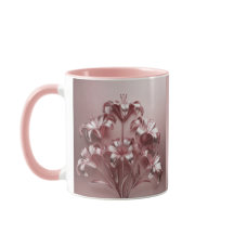 Pink Lilies Pink Combo Mug
