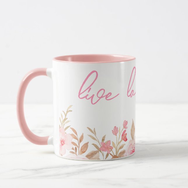 Taza Pink Live Laugh Love (Izquierda)