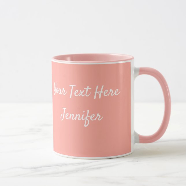 Taza Pink Personalize Message Coffee Cup Gift Mug (Derecha)