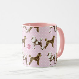 Taza pink poodle design  