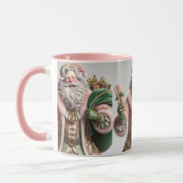 Taza Pink Santa, Christmas, Author Natasha Us