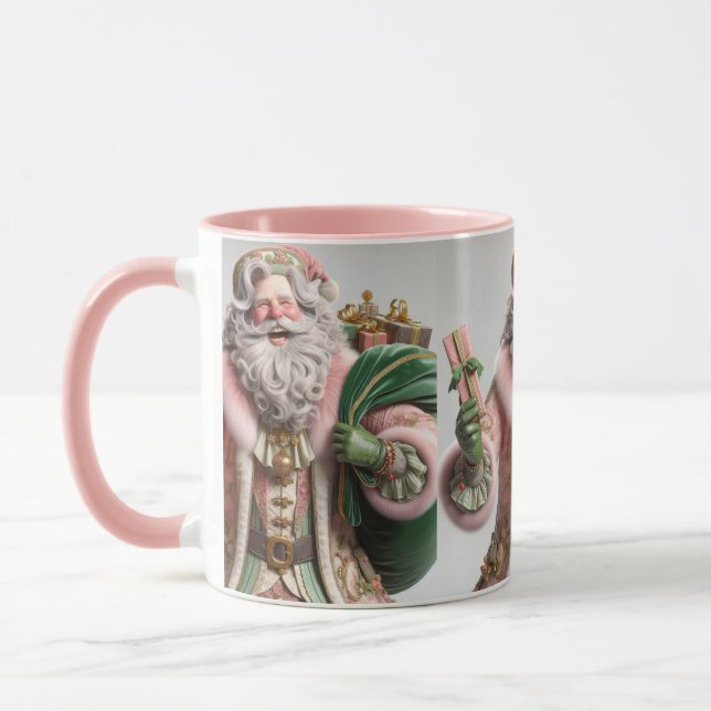 Taza Pink Santa, Christmas, Author Natasha Us   (Izquierda)
