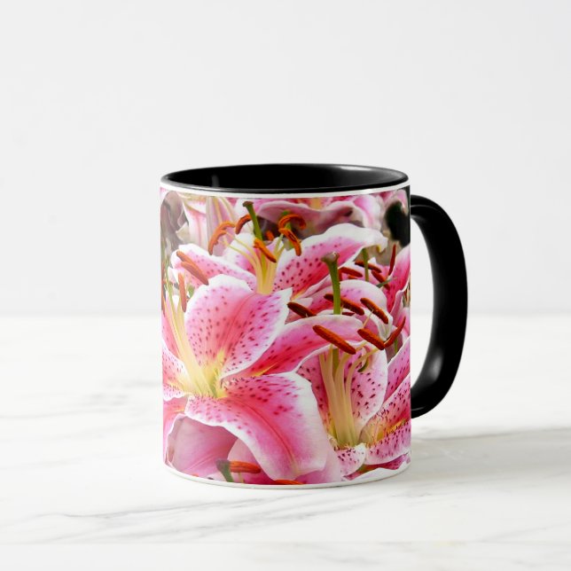 Taza Pink Stargazer Lilies (Anverso derecho)