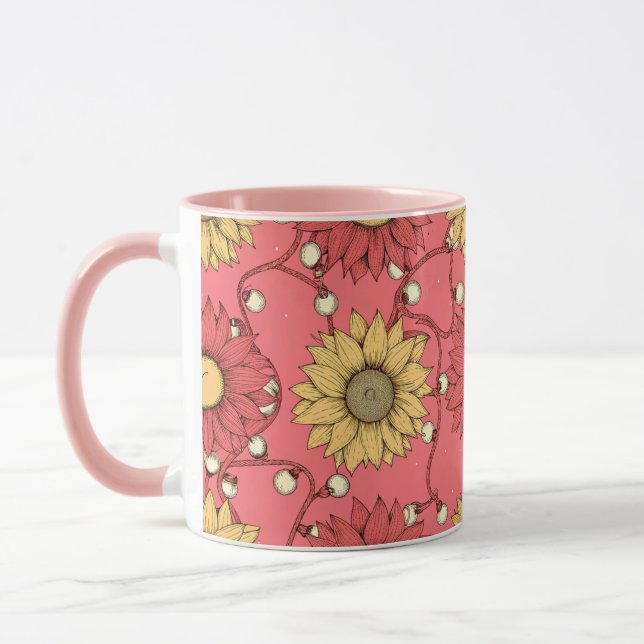 Taza Pink Sunflowers Christmas (Izquierda)