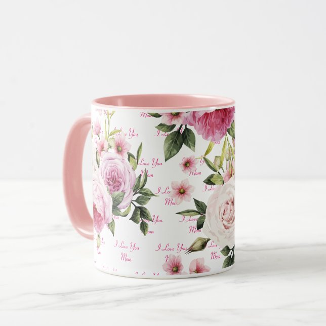 Taza Pink te amo mamá Mug (Anverso izquierdo)