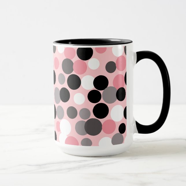 Taza Pink y Gray Polka Dog Mug (Derecha)