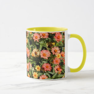 Taza Pink Zinnias Mug