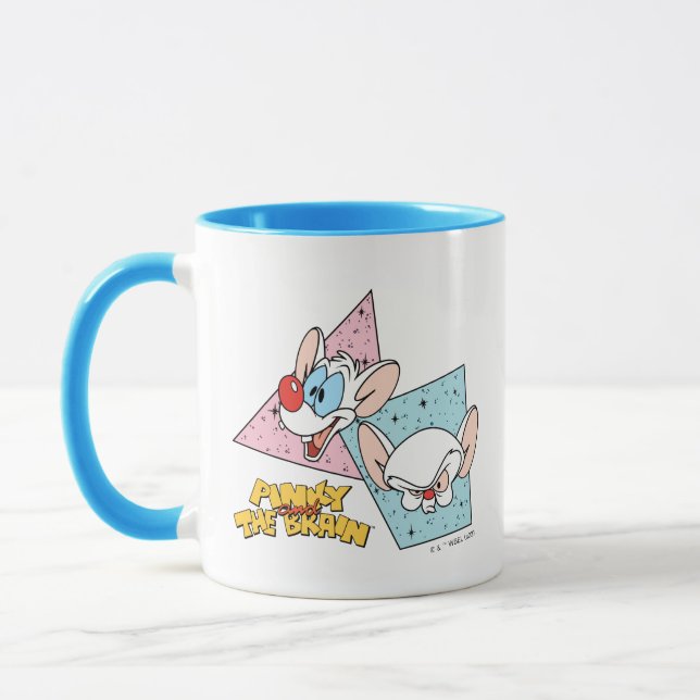 Taza Pinky y el cerebro | Gráficos de caracteres retro (Izquierda)