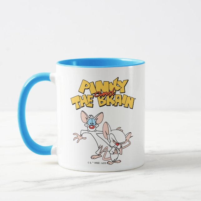 Taza Pinky y el cerebro | Mostrar logotipo (Izquierda)