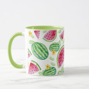 Taza pintada a mano del modelo de la acuarela de