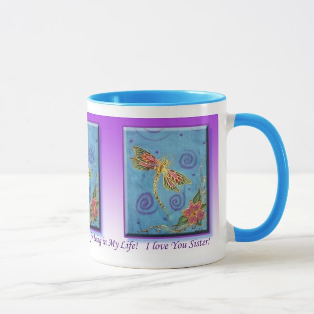 Taza pintada seda del siter de la gratitud de la (Derecha)
