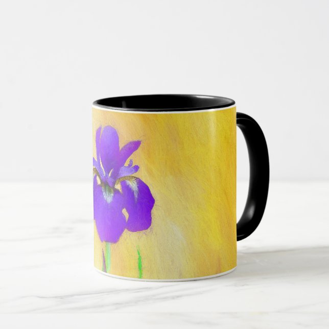 Taza Pintado de iris morado - Perro original curado A (Anverso derecho)