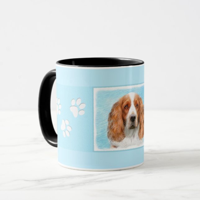 Taza Pintado español de Springer galesa - Arte de perro (Anverso izquierdo)