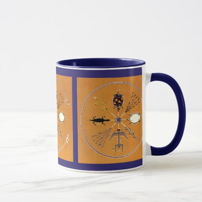 Taza Pintando arena, tribu nativa estadounidense (Derecha)