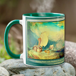 Taza Pintando barcos de pesca Maximalista
