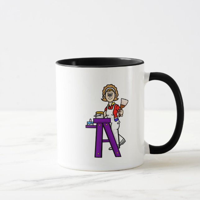 Taza Pintora profesional femenina Mug (Derecha)