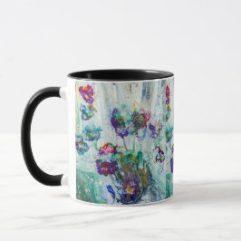 Taza Pintura abstracta de colibrí