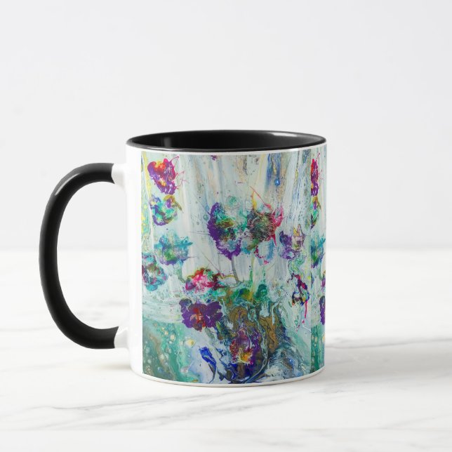 Taza Pintura abstracta de colibrí (Izquierda)
