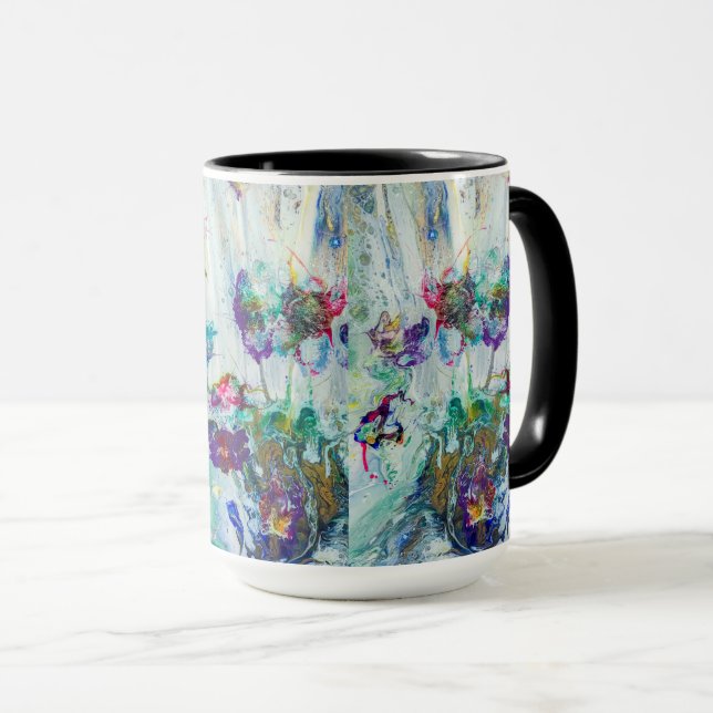 Taza Pintura abstracta de colibrí (Anverso derecho)