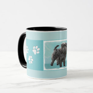 Taza Pintura Affenpinscher - Arte Perro Original Cuto