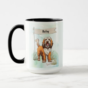 Taza Pintura al Acuarela de Petit Basset Griffon Vendee