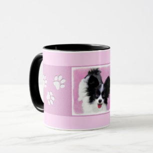 Taza Pintura (blanca y negra) de Papillon - arte del