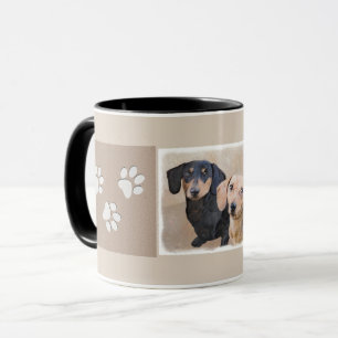Taza Pintura Dachshund (suave) - Arte Perro Original