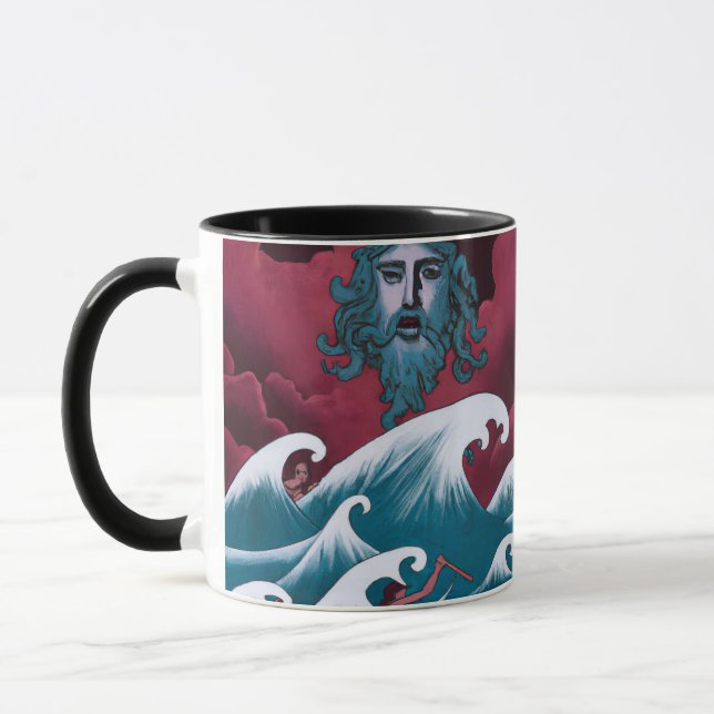Taza Pintura de aceite de Crimson Neptune (Izquierda)