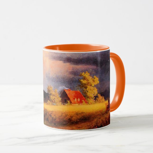 Taza pintura de Albert Bierstadt, paisaje bávaro (Anverso derecho)