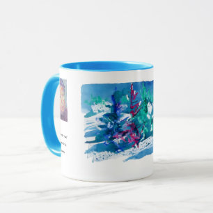 Taza Pintura de árboles frescos de invierno / Artista L