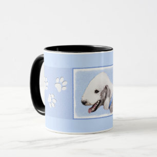 Taza Pintura de Bedlington Terrier - Original Perro Art