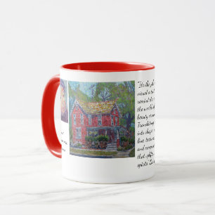 Taza Pintura de belleza roja / Artista Larry Lerew