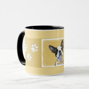 Taza Pintura de Boston Terrier - Arte de Perro Original