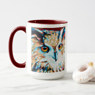 Taza Pintura de búho - Regalo para amantes de los anima