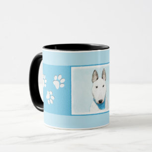 Taza Pintura de Bull Terrier - Arte de Perro Original.