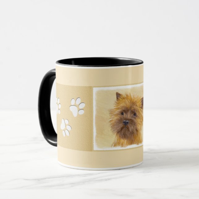 Taza Pintura de Cairn Terrier - Arte Perro Original. (Anverso izquierdo)