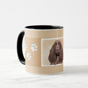 Taza Pintura de campo español - Arte de perro original