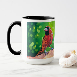 Taza Pintura de Cardenal - Regalo para Amantes de las A