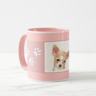 Taza Pintura de Chihuahua - Arte Perro Original.