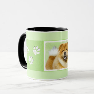 Taza Pintura de Chow Chow - Arte Perro Original.