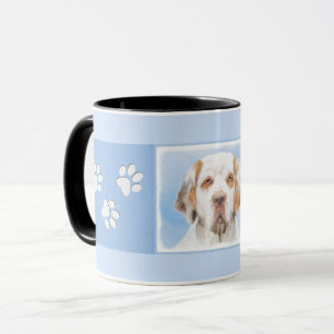 Taza Pintura de Clumber Spaniel - Arte de Perro Origina