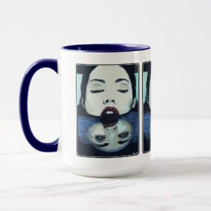 Taza Pintura de "Como arriba, más abajo" sobre una