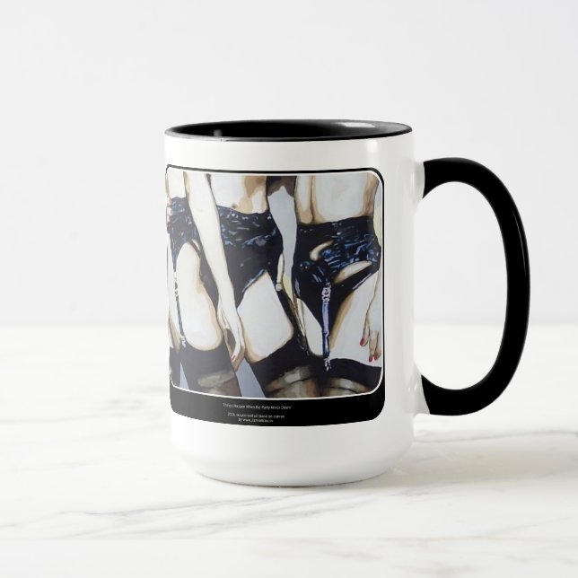 Taza Pintura de 'Cosas Suceden' en un (Derecha)