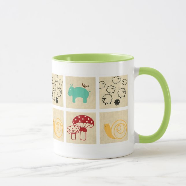Taza Pintura de cuatro bloques de madera para niños (Derecha)