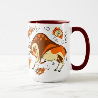 Taza Pintura de cuevas de Auroch con Entoptocs