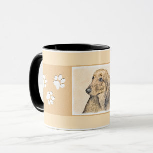 Taza Pintura de Dachshund (de cabello largo) - Arte Per
