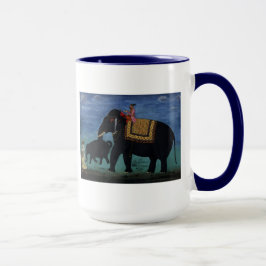 Taza Pintura de elefante