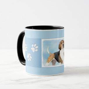 Taza Pintura de Foxhound inglesa - Arte Perro Original