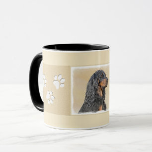 Taza Pintura de Gordon Setter - Arte de Perro Original.